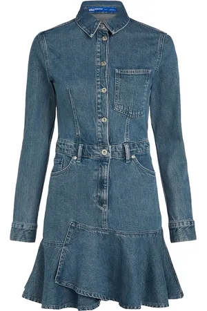 Karl Lagerfeld Robe en jean à ourlet volanté