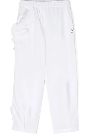 MISS BLUMARINE Pantalon à fleurs appliquées