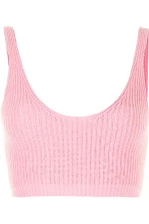 Cashmere In Love Débardeur crop Reese en maille nervurée
