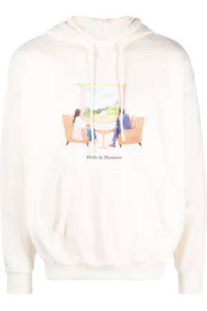 Drôle de Monsieur Hoodie à logo Voyage imprimé