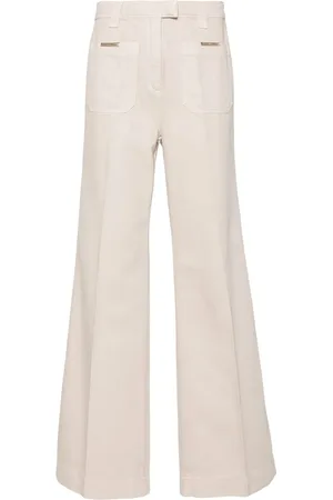 Liu Jo Pantalon en coton à coupe droite