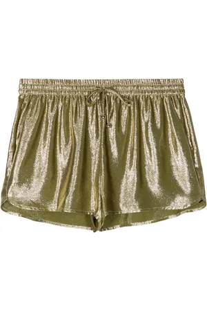 Cynthia Rowley Short en soie à effet métallisé