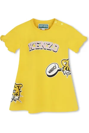 Kenzo Robe en coton à logo imprimé