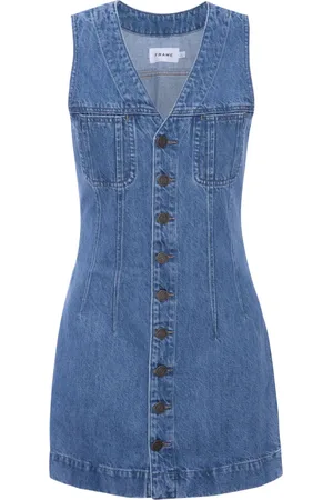 Frame Robe courte Sleeveless Trucker en jean