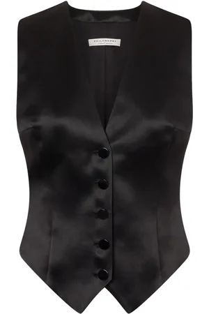Serafini Veston satiné à col v