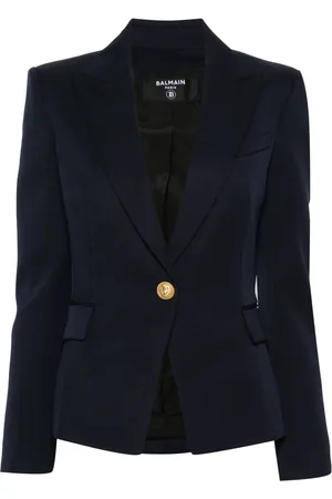 Balmain Blazer en laine à simple boutonnage