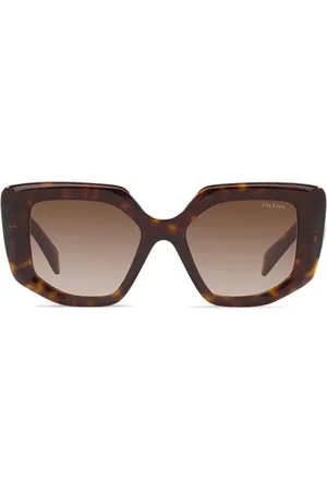 Prada Lunettes de soleil carrées à effet écailles de tortue