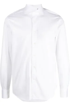 corneliani Chemise en coton à col italien