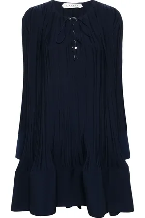 Lanvin Robe mi-longue à design plissé