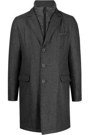 HERNO Manteau boutonné à col montant