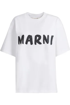 Marni T-shirt en coton à logo imprimé