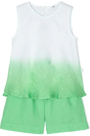 Il gufo Ensemble-short en chambray