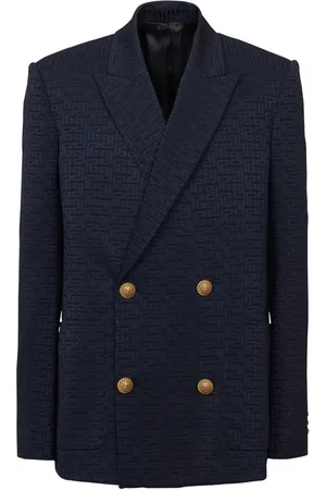 Balmain Blazer en satin à motif PB monogrammé
