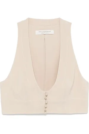 Serafini Gilet à coupe crop