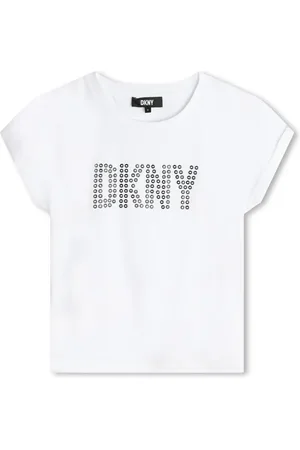 DKNY T-shirt à logo œillets