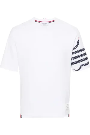 Thom Browne T-shirt en coton à broderie serpent