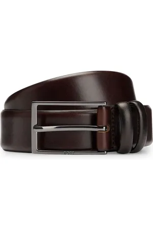 HUGO BOSS Ceinture en cuir à logo gravé