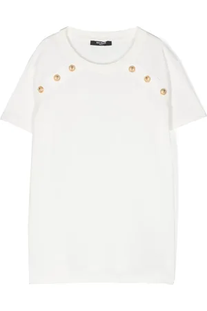 Balmain T-shirt en coton à logo imprimé