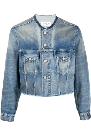 Maison Margiela Veste en jean crop à design sans col