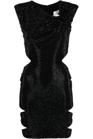 Philipp Plein Robe courte à ornements en cristal