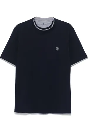 Brunello Cucinelli T-shirt à effet superposé
