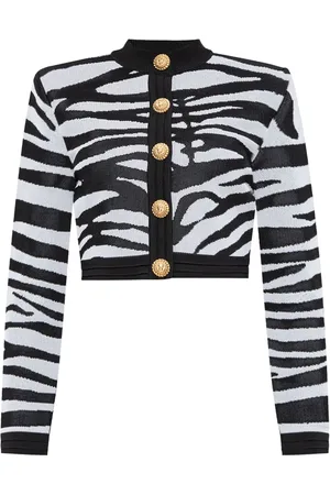 Balmain Cardigan à motif zébré