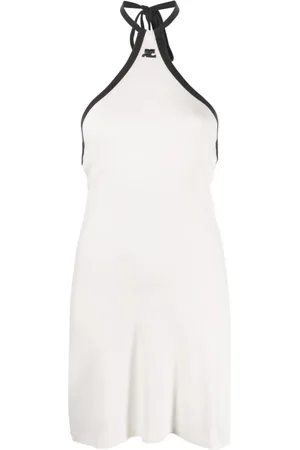 Courrèges Robe courte à dos nu
