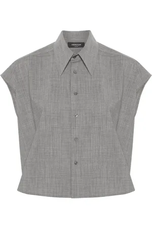 Fabiana Filippi Chemise chinée à coupe crop