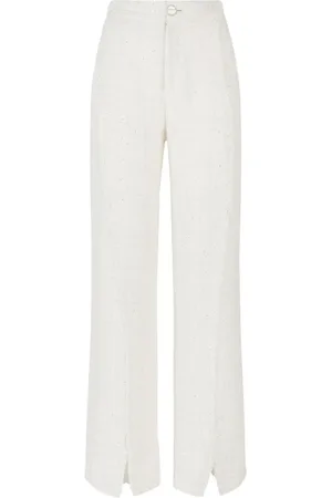 GCDS Pantalon de costume en tweed brodé de sequins