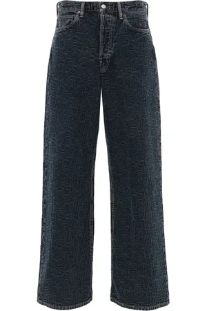 Acne Studios Jean droit à logo en jacquard