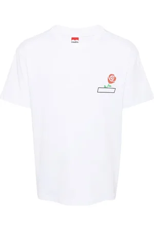 Ground Zero T-shirt fleuri en coton à logo imprimé