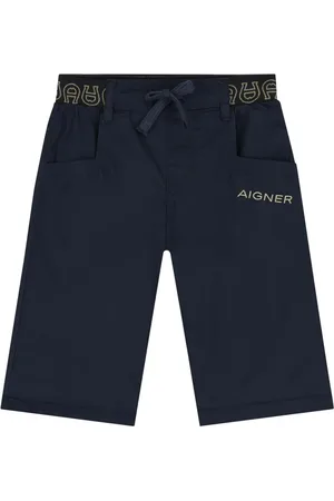 Aigner Short en coton avec ceinture à logo