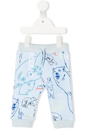 Kenzo Pantalon de jogging en maille à logo imprimé