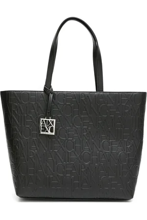 Armani Exchange Sac cabas à motif monogrammé embossé