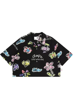 A Bathing Ape Chemise boutonnée à logo imprimé