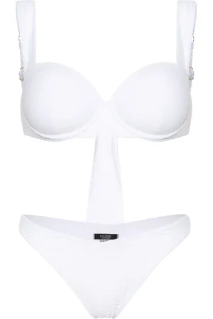 Noire Swimwear Bikini Nikki à effet peau de serpent