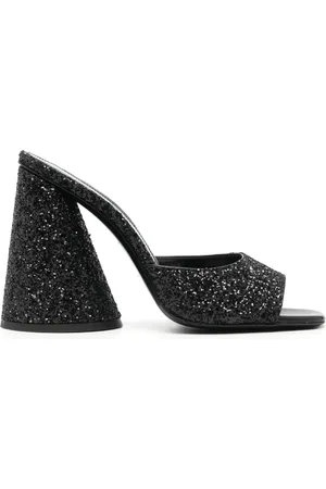 The Attico Mules Luz 105 mm à paillettes