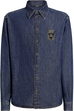 Dolce & Gabbana Chemise en jean à patch logo