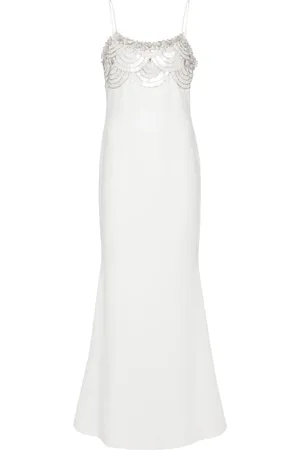 AMEN Robe longue à ornements en cristal