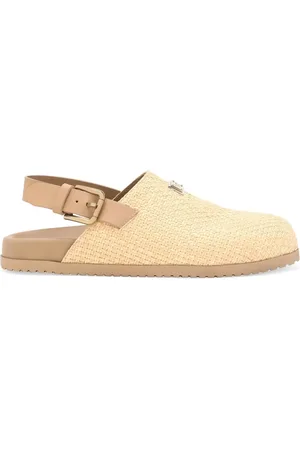 Dolce & Gabbana Mules en raphia à plaque logo