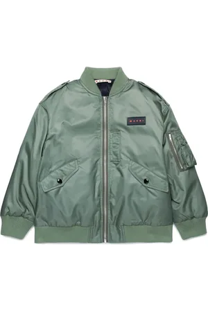 Marni Veste bomber à logo appliqué