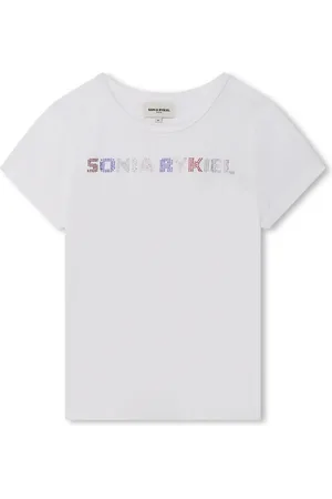 Sonia Rykiel Enfant T-shirt en coton à logo strassé