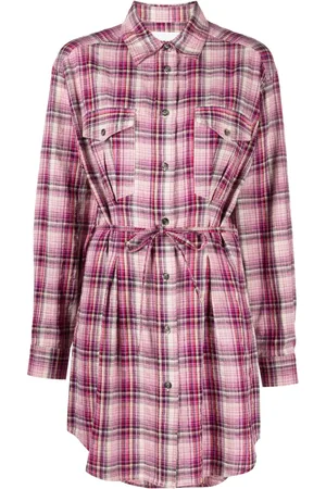 Marant Etoile Robe-chemise à carreaux