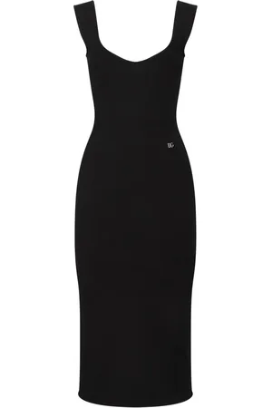 Dolce & Gabbana Robe mi-longue à col superposé