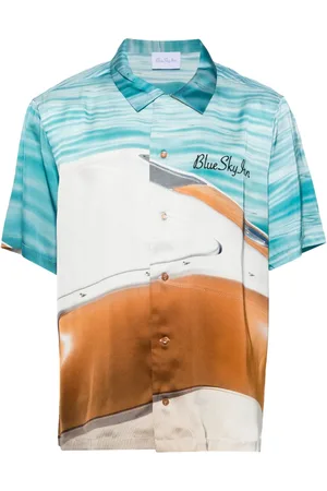 BLUE SKY INN Chemise satiné à imprimé bateau