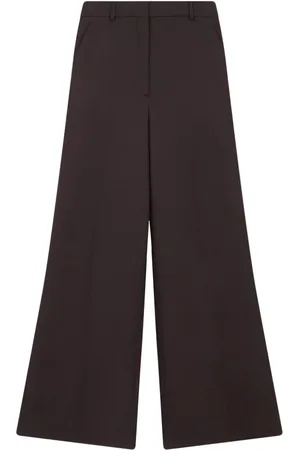 Stella McCartney Pantalon en laine à coupe évasée