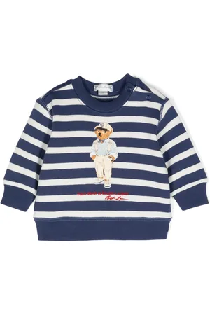 Ralph Lauren Sweat rayé à imprimé Polo Bear