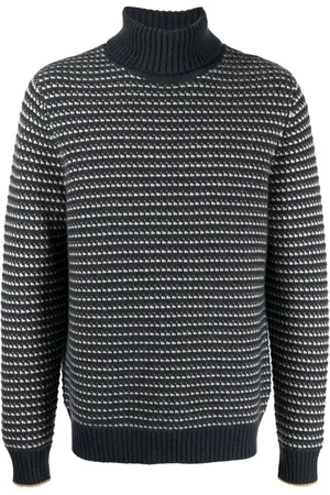 N.PEAL Pull à col roulé en maille ajourée