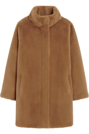 Apparis Manteau en fourrure artificielle à col montant