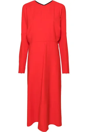 Victoria Beckham Robe mi-longue à design drapé